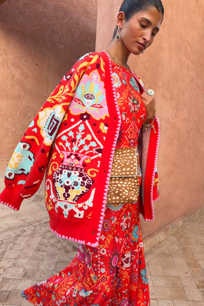 Tomato Tapestry Martha Cardigan | Never Fully Dressed Great Value