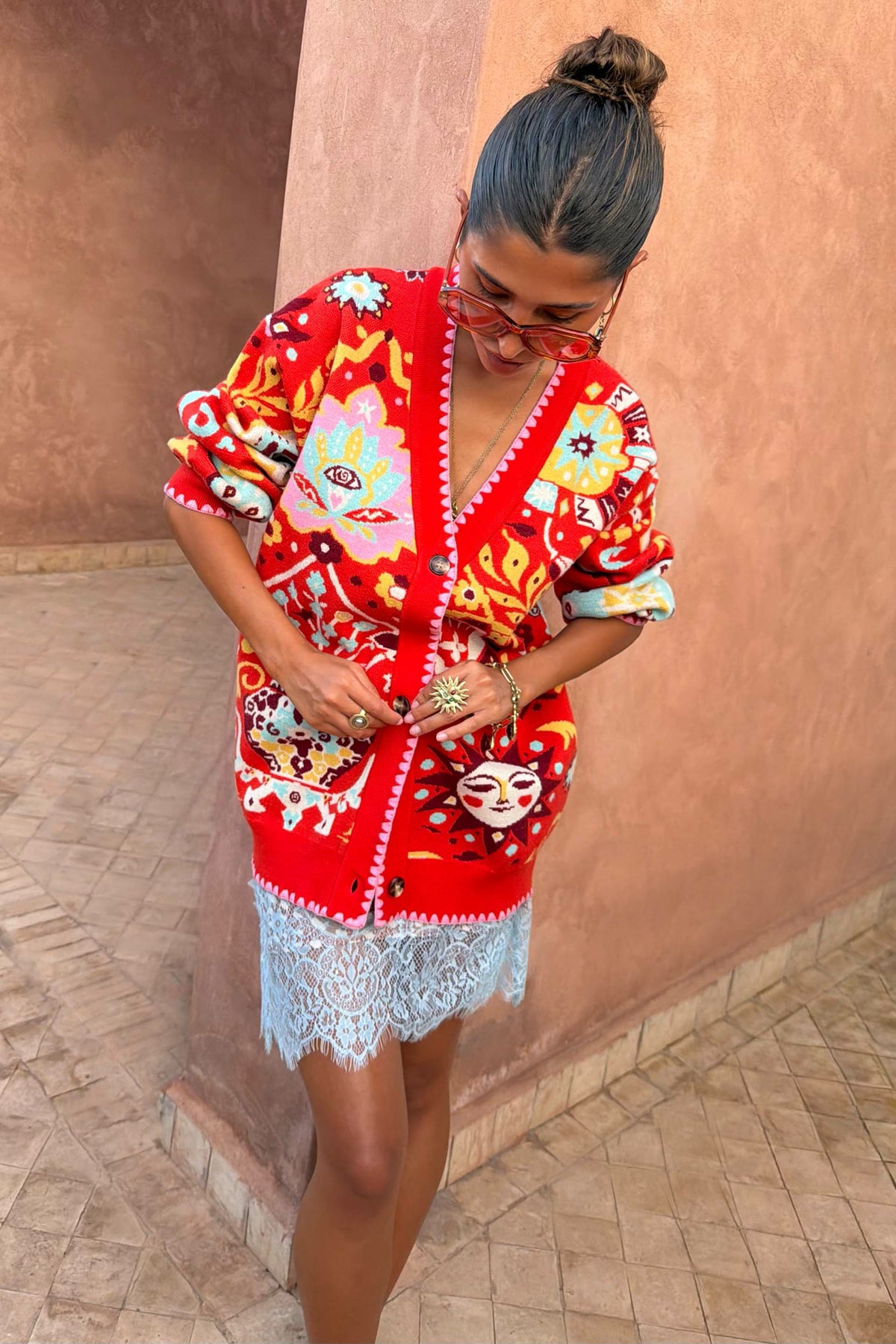 Tomato Tapestry Martha Cardigan | Never Fully Dressed Great Value
