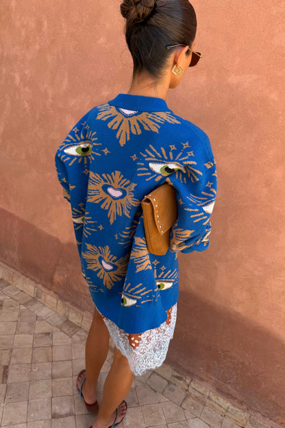 Blue Eye Cardigan - Designed in London | Never Fully Dressed Discount