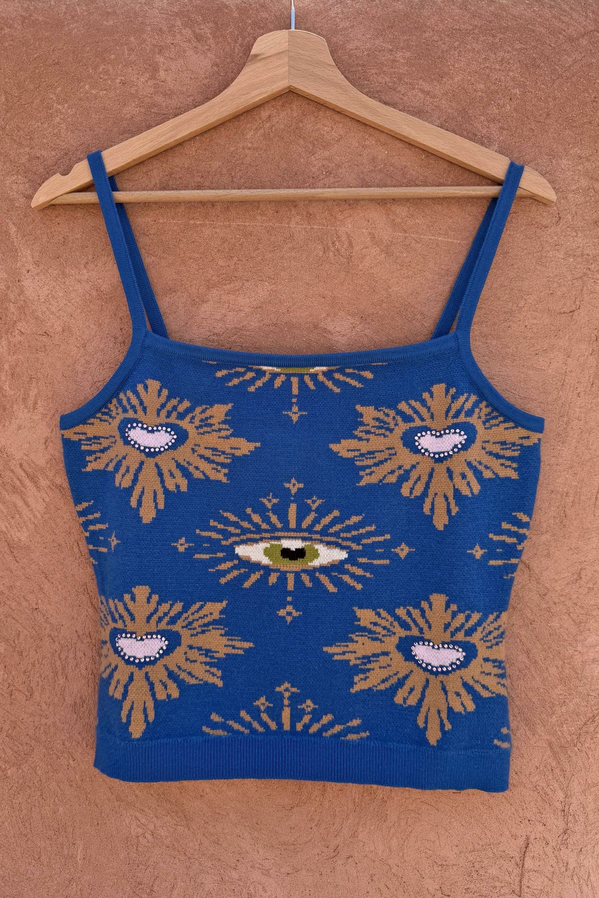 Blue Eye Knit Tank - Never Fully Dressed | Never Fully Dressed Featured