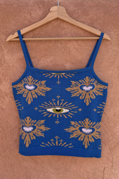 Blue Eye Knit Tank - Never Fully Dressed | Never Fully Dressed Featured