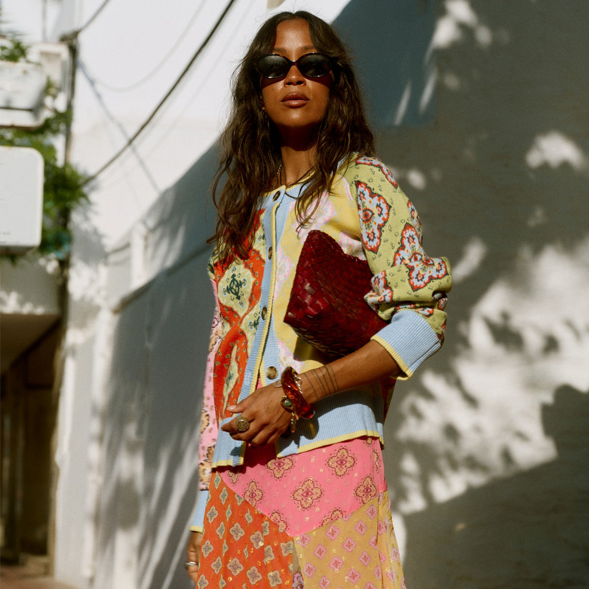 Pink Mix Tile Cheryl Cardigan | Never Fully Dressed New