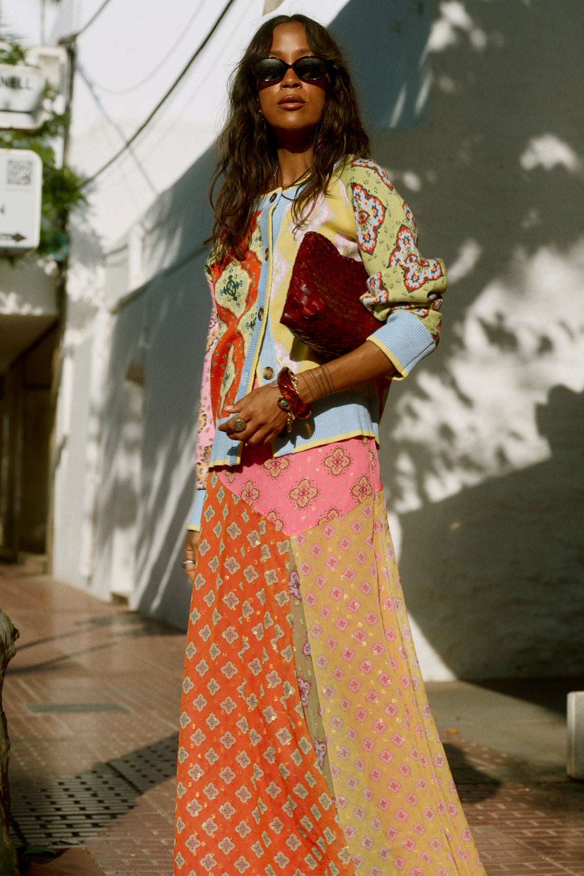 Pink Mix Tile Cheryl Cardigan | Never Fully Dressed New