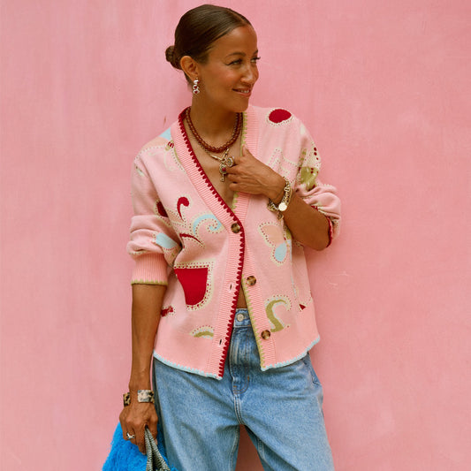 Pink Astra Hannah Cardigan | Never Fully Dressed Trusted