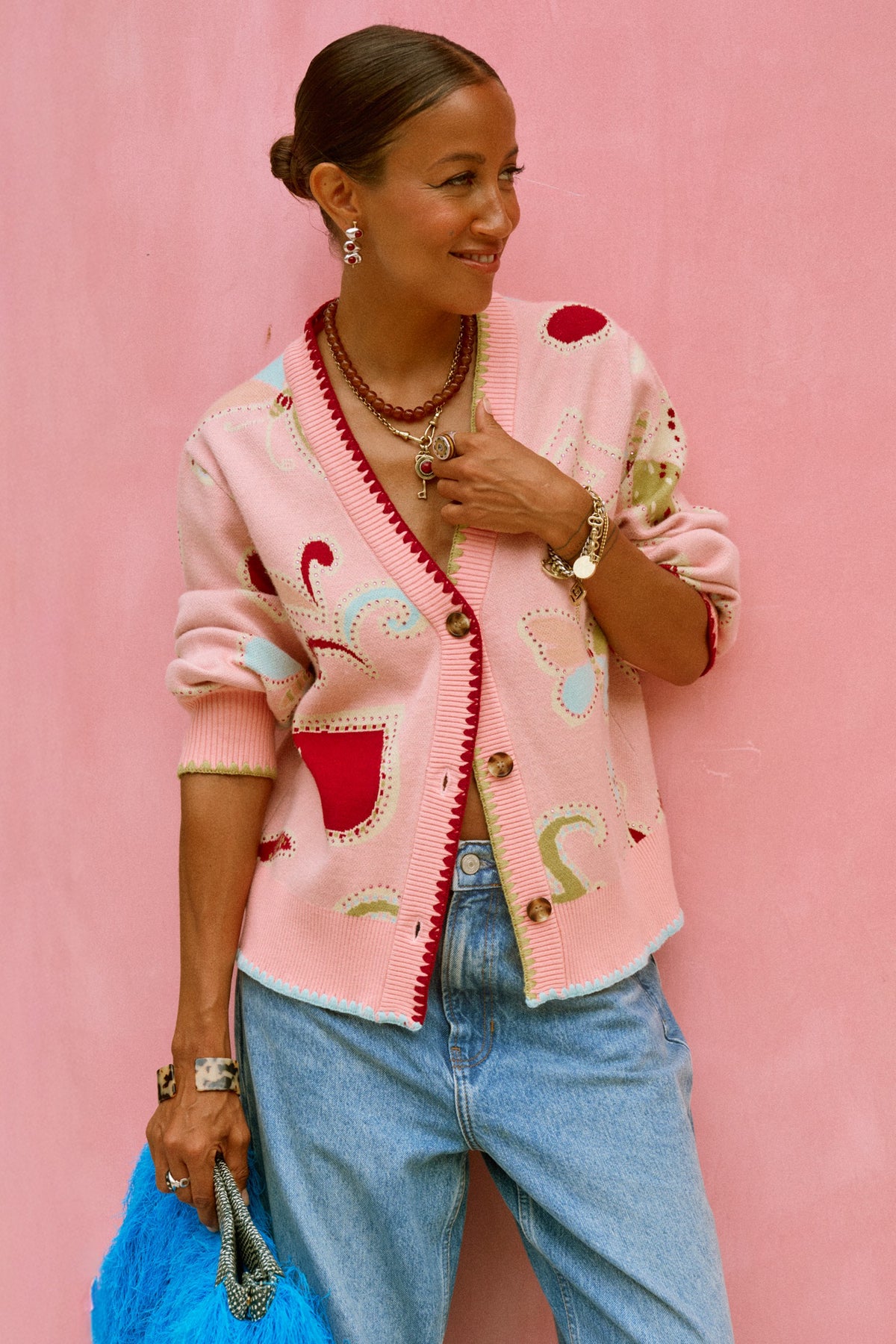 Pink Astra Hannah Cardigan | Never Fully Dressed Trusted