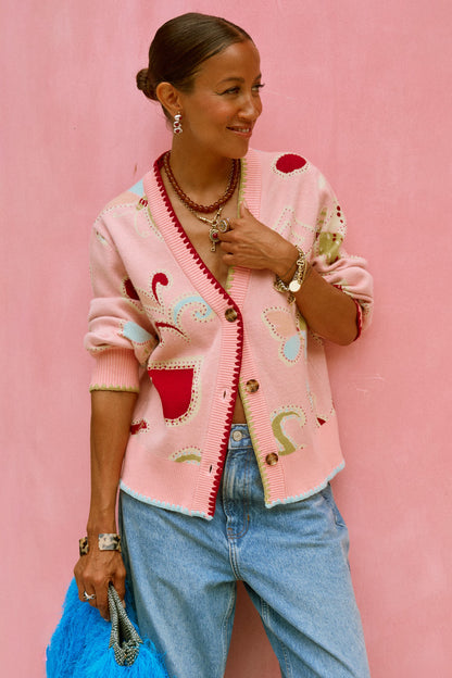 Pink Astra Hannah Cardigan | Never Fully Dressed Trusted