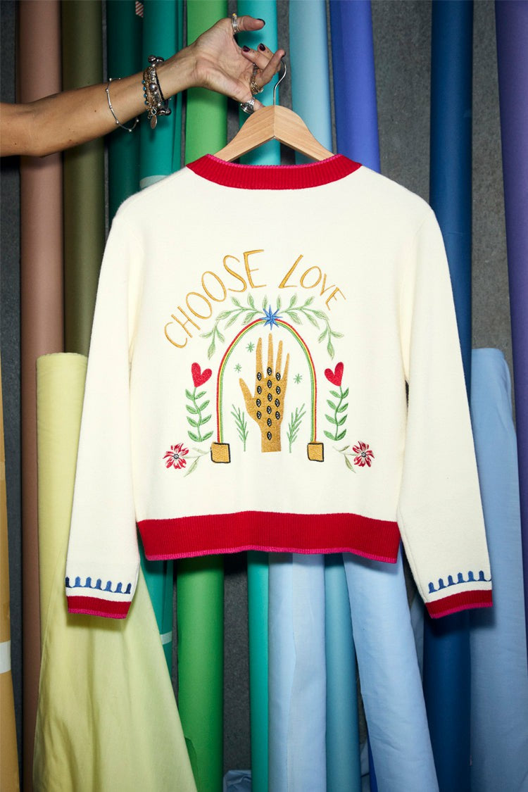 Choose Love Cardigan | Never Fully Dressed Trusted