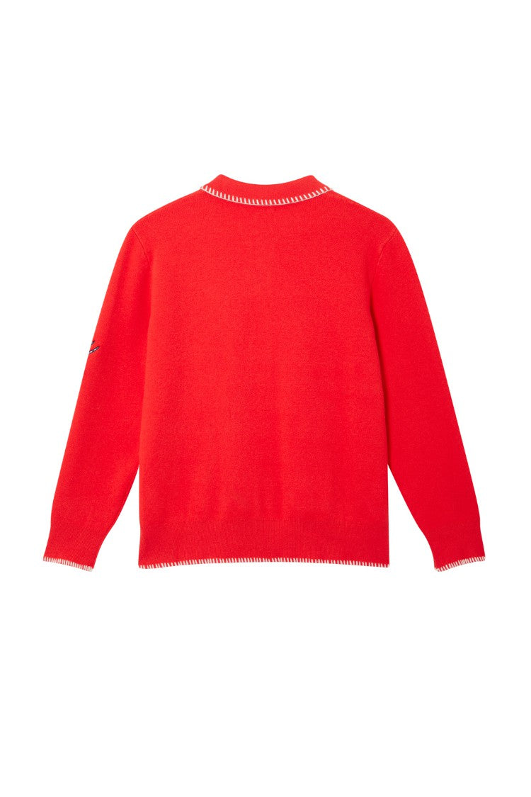 Red Mystical Cardigan with Collar | Never Fully Dressed Special Offer