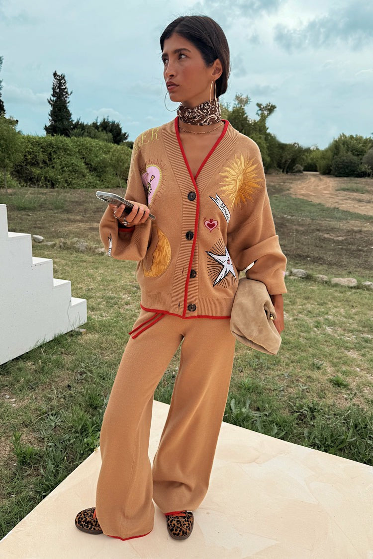 Camel Wide Leg Joggers | Never Fully Dressed Popular