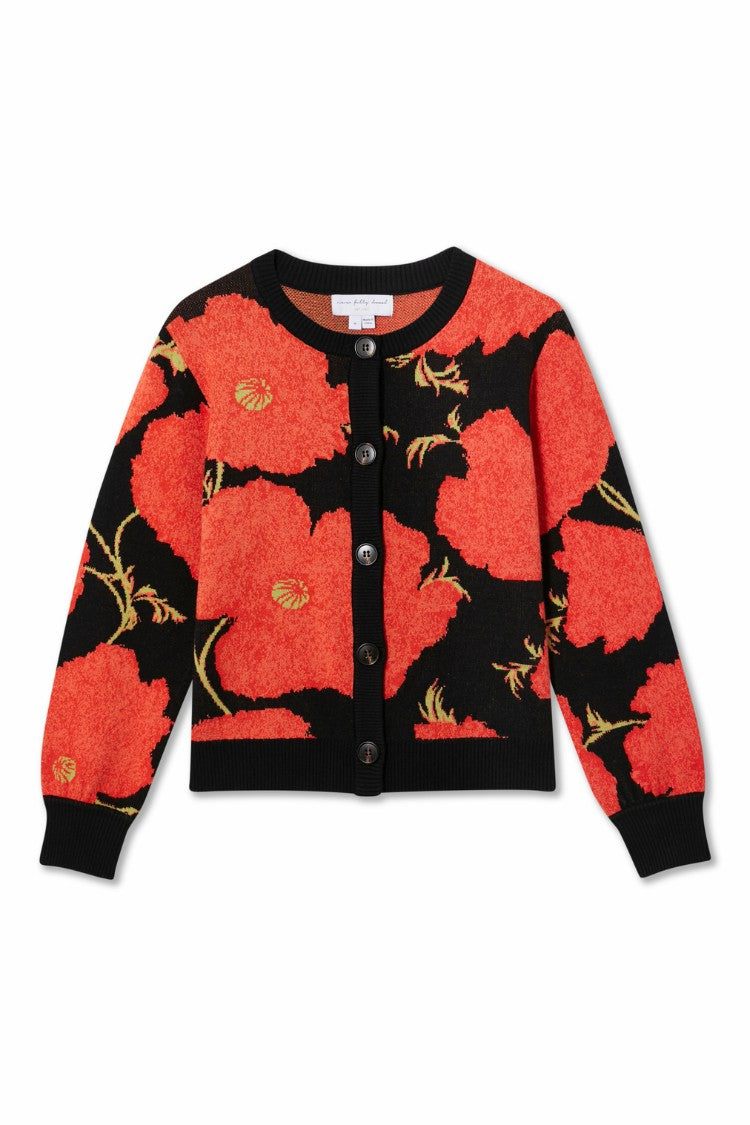 Black Poppy Cardigan | Never Fully Dressed Classic