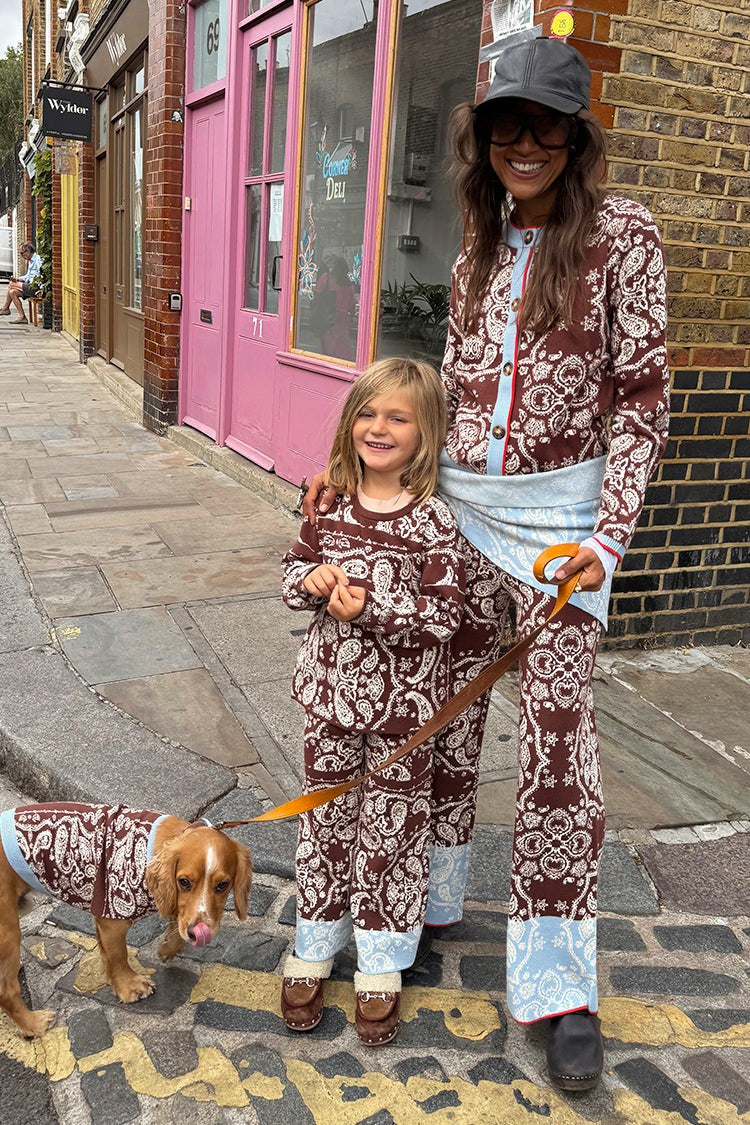 Chocolate Bandana Wide Leg Trousers | Never Fully Dressed Everyday