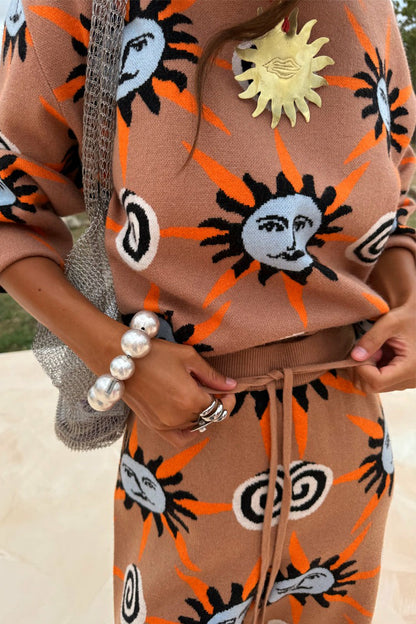 Tan Sun Knit Trousers | Never Fully Dressed Top Pick