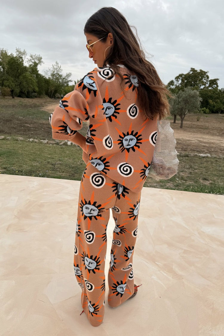 Tan Sun Knit Trousers | Never Fully Dressed Top Pick
