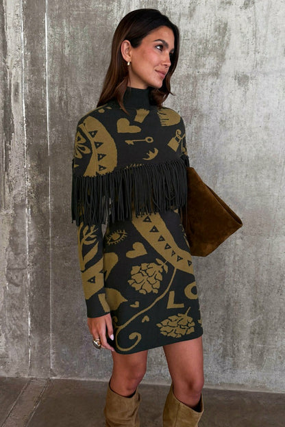 Olive Amara Knit Cape | Never Fully Dressed Everyday