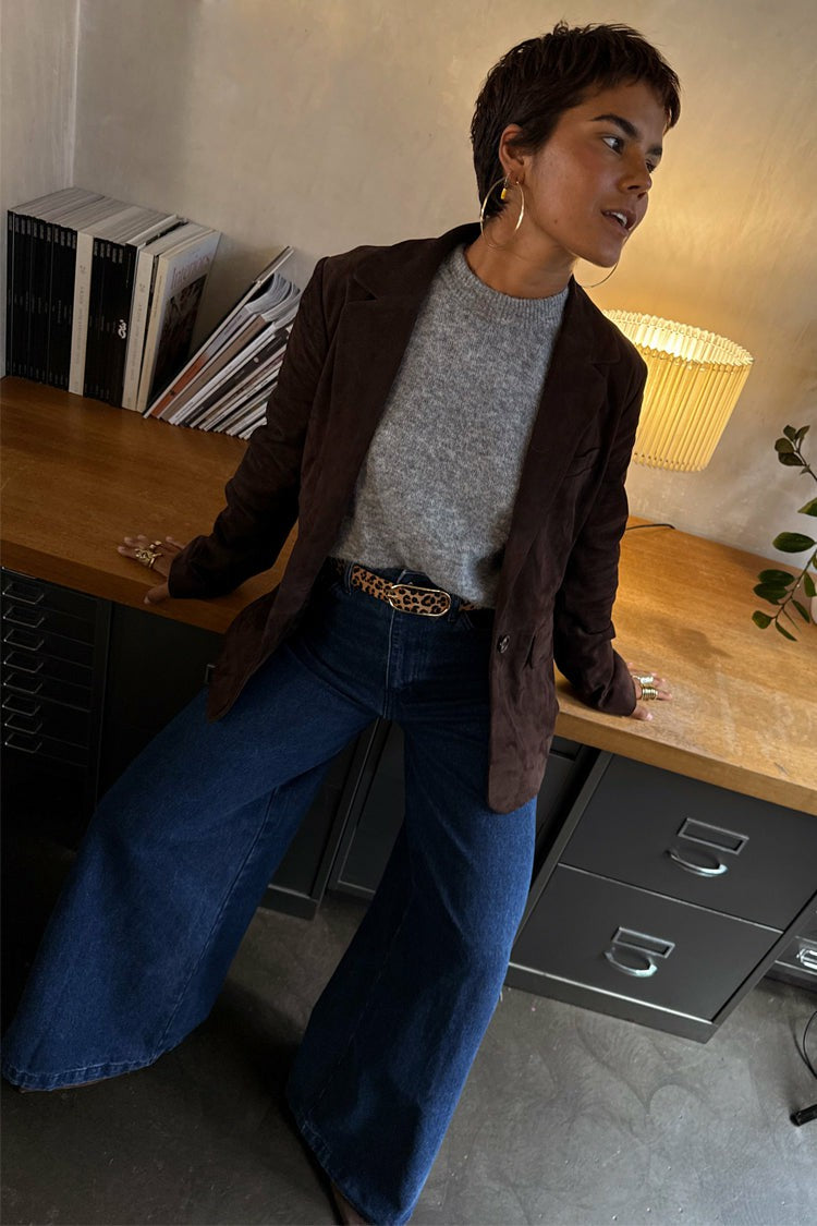 Chocolate Suede Jacket | Never Fully Dressed Great Value