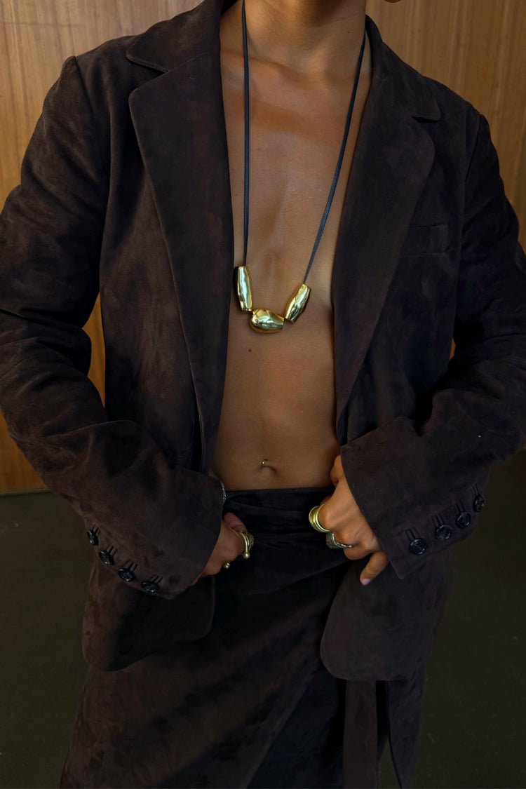 Chocolate Suede Jacket | Never Fully Dressed Great Value
