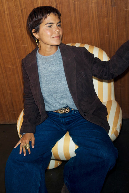 Chocolate Suede Jacket | Never Fully Dressed Great Value