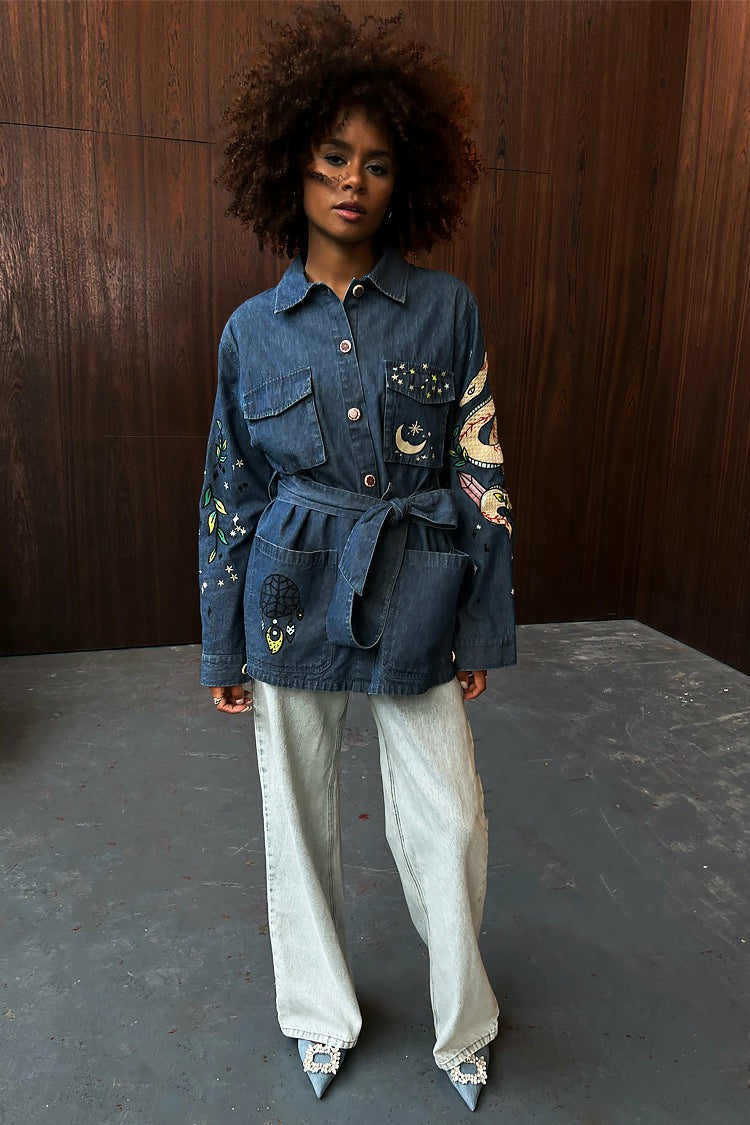 Denim Manifestation Jacket | Never Fully Dressed Sale