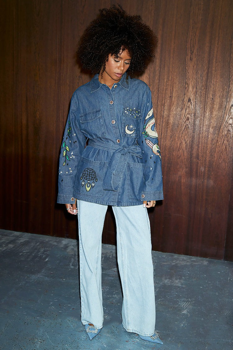 Denim Manifestation Jacket | Never Fully Dressed Sale