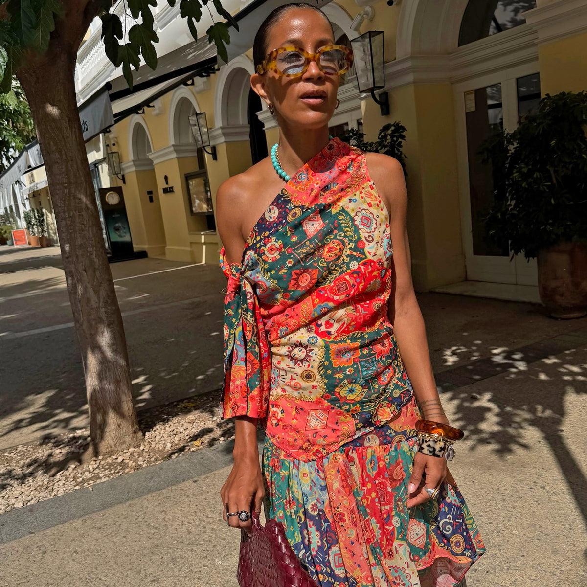 Tapestry Tie Shoulder Top | Never Fully Dressed Exclusive
