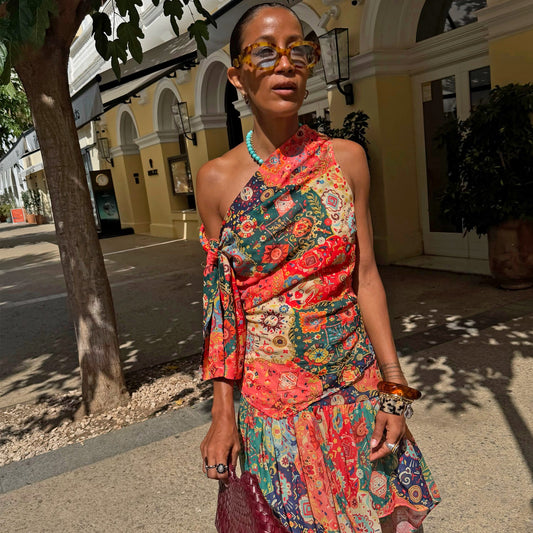 Tapestry Tie Shoulder Top | Never Fully Dressed Exclusive