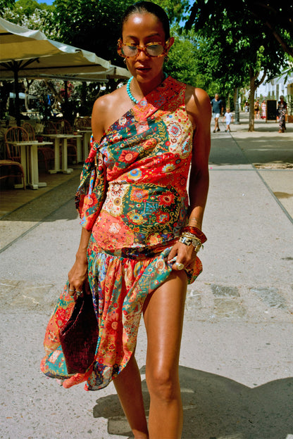 Tapestry Tie Shoulder Top | Never Fully Dressed Exclusive