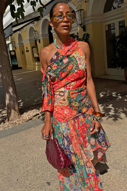 Tapestry Tie Shoulder Top | Never Fully Dressed Exclusive