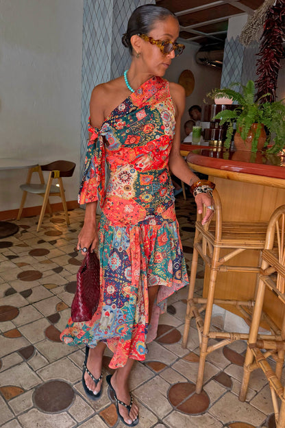 Tapestry Tie Shoulder Top | Never Fully Dressed Exclusive