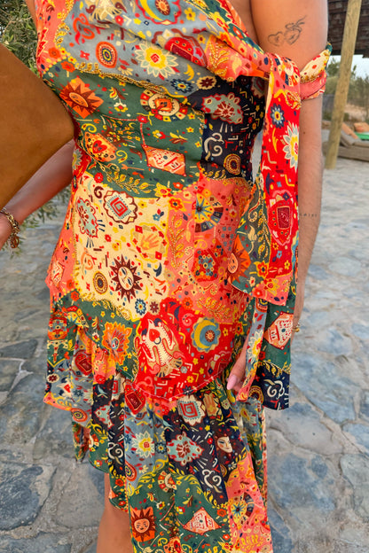 Tapestry Tie Shoulder Top | Never Fully Dressed Exclusive