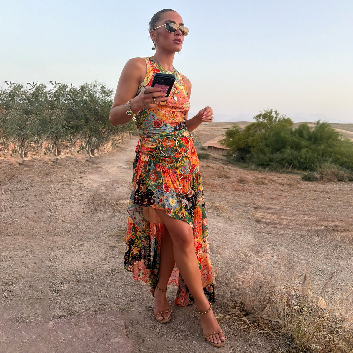 Tapestry Asymmetrical Maxi Skirt | Never Fully Dressed Great Value