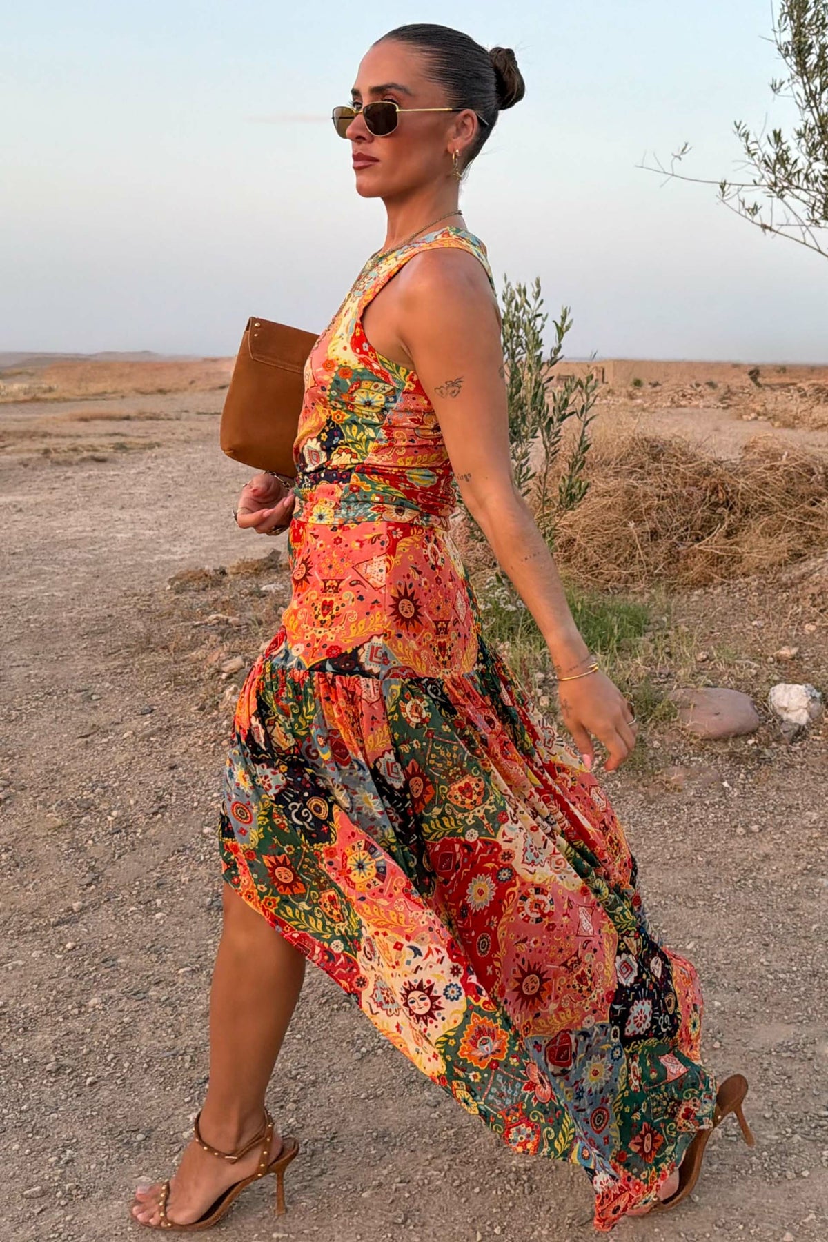 Tapestry Asymmetrical Maxi Skirt | Never Fully Dressed Great Value