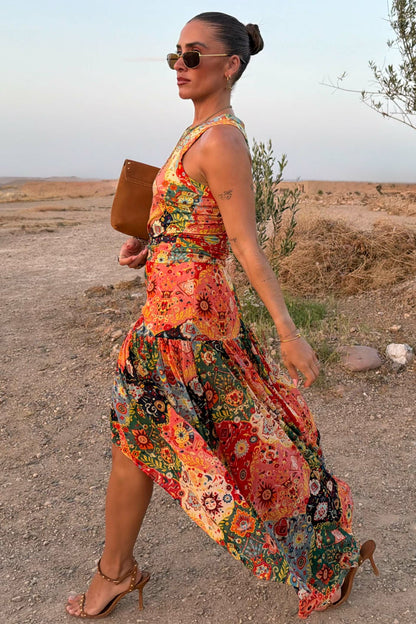 Tapestry Asymmetrical Maxi Skirt | Never Fully Dressed Great Value
