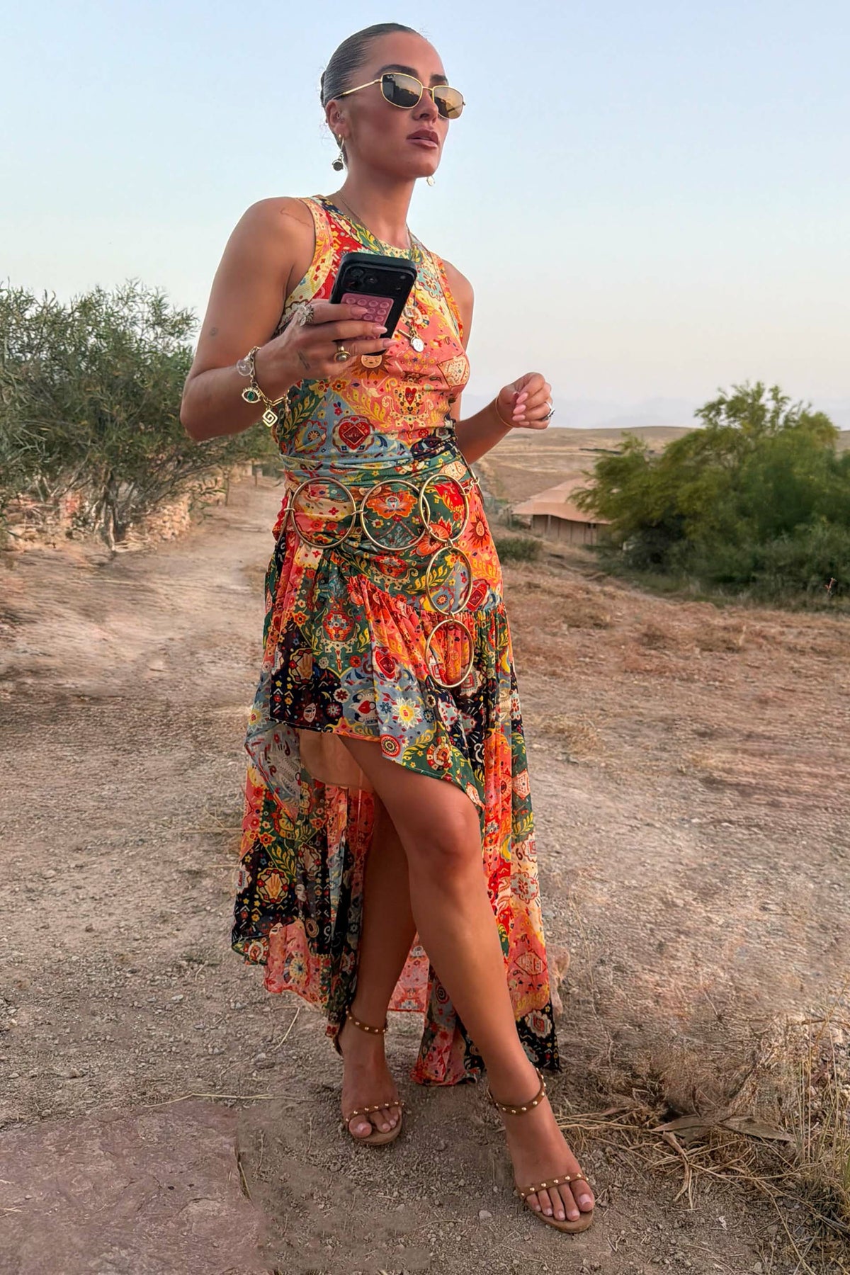 Tapestry Asymmetrical Maxi Skirt | Never Fully Dressed Great Value
