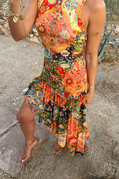 Tapestry Asymmetrical Maxi Skirt | Never Fully Dressed Great Value