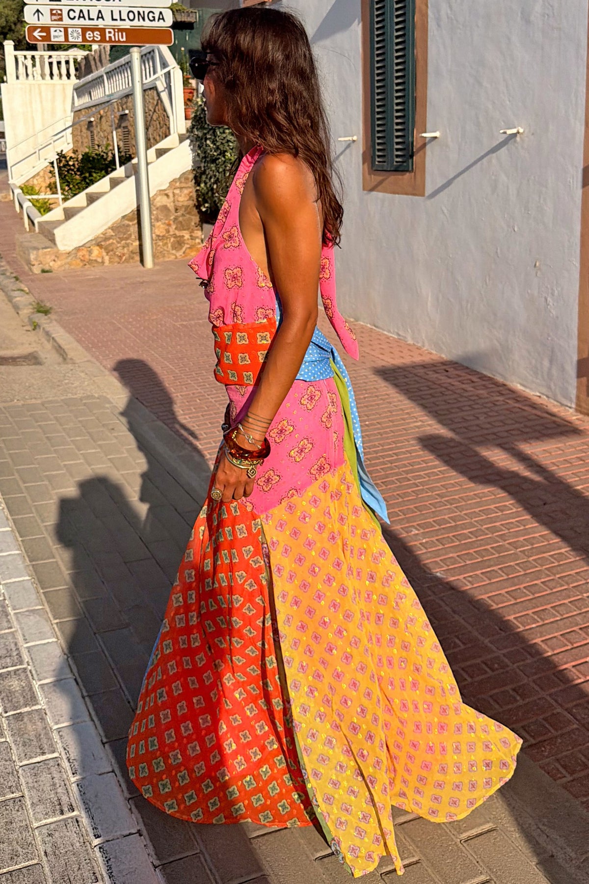 Pink Mix Tile Maxi Skirt | Never Fully Dressed Everyday