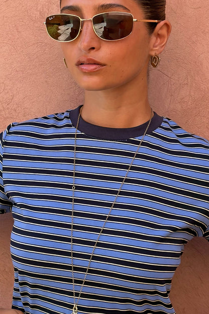 Blue Stripe Baby T-Shirt with Detachable Bra - Never Fully Dressed | Never Fully Dressed Popular
