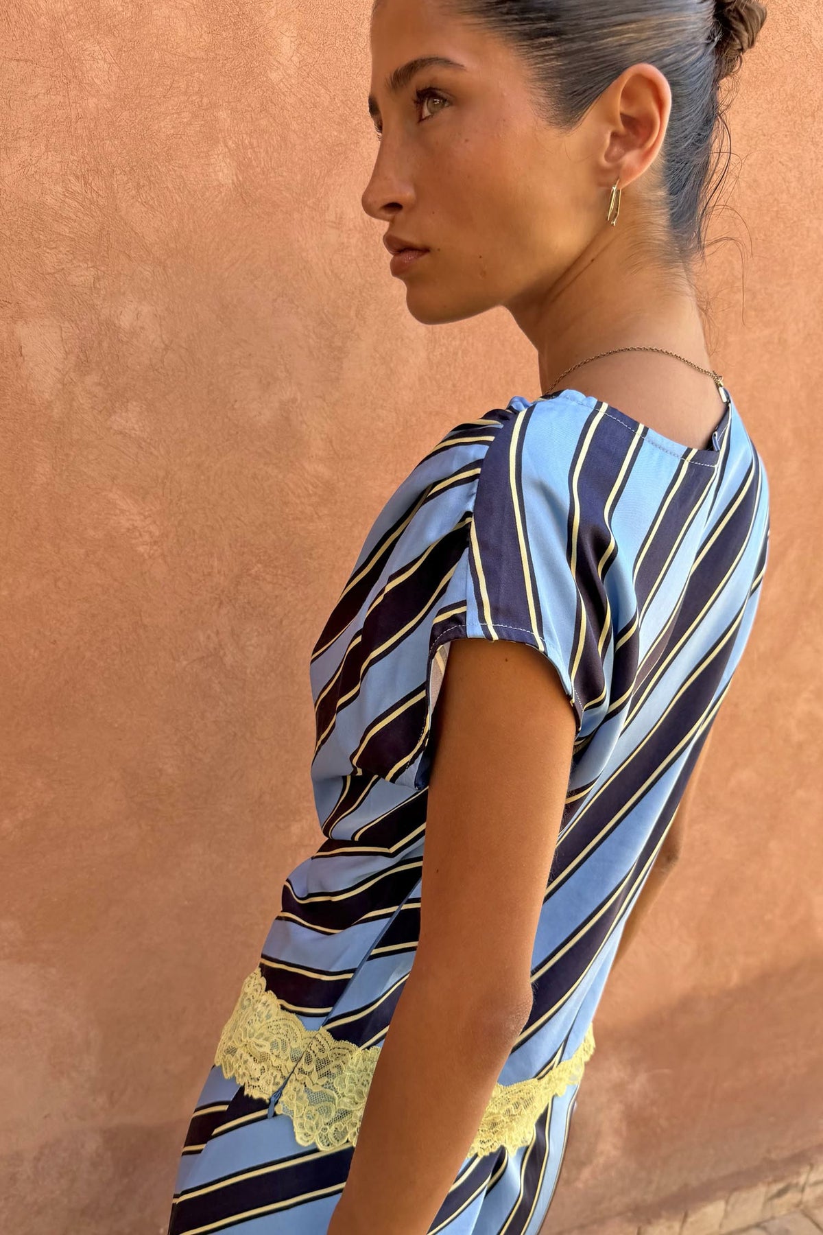 Stripe A-Symmetrical Top | Never Fully Dressed Latest