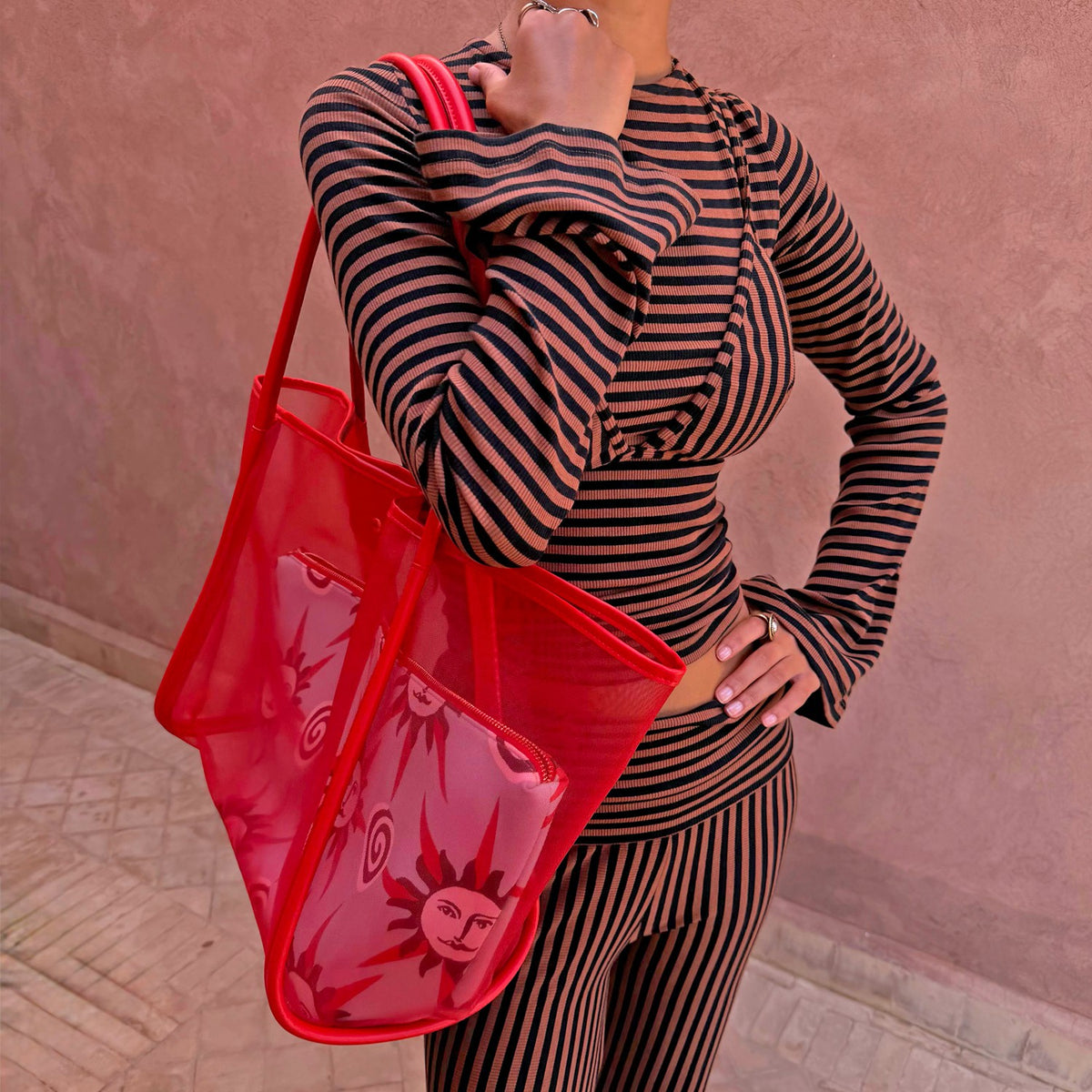 Chocolate Stripe Top with Bra Detail | Never Fully Dressed Sale