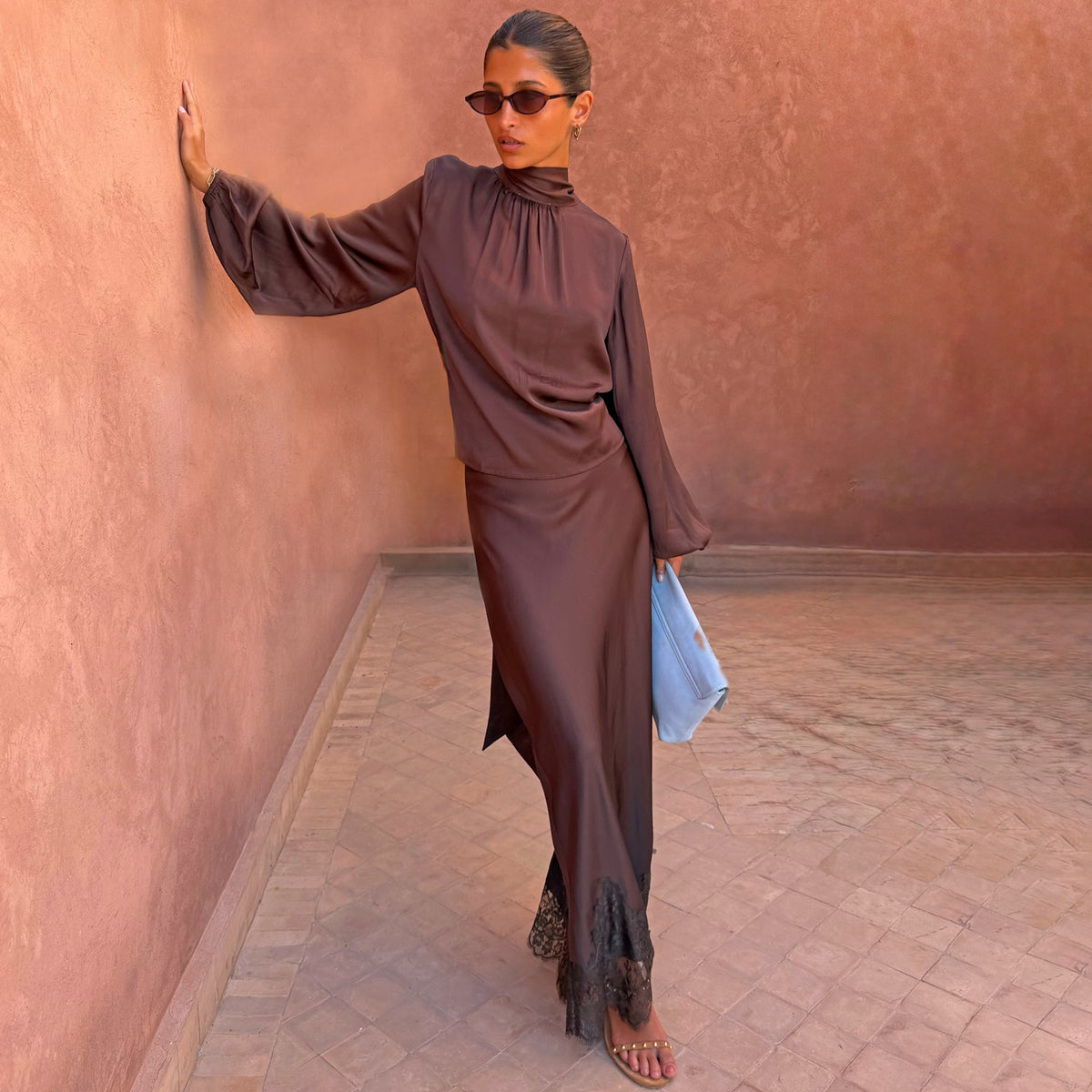 Chocolate Midi Maeva Skirt | Never Fully Dressed Popular