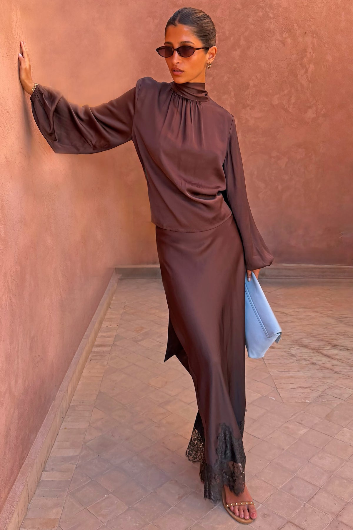 Chocolate Midi Maeva Skirt | Never Fully Dressed Popular