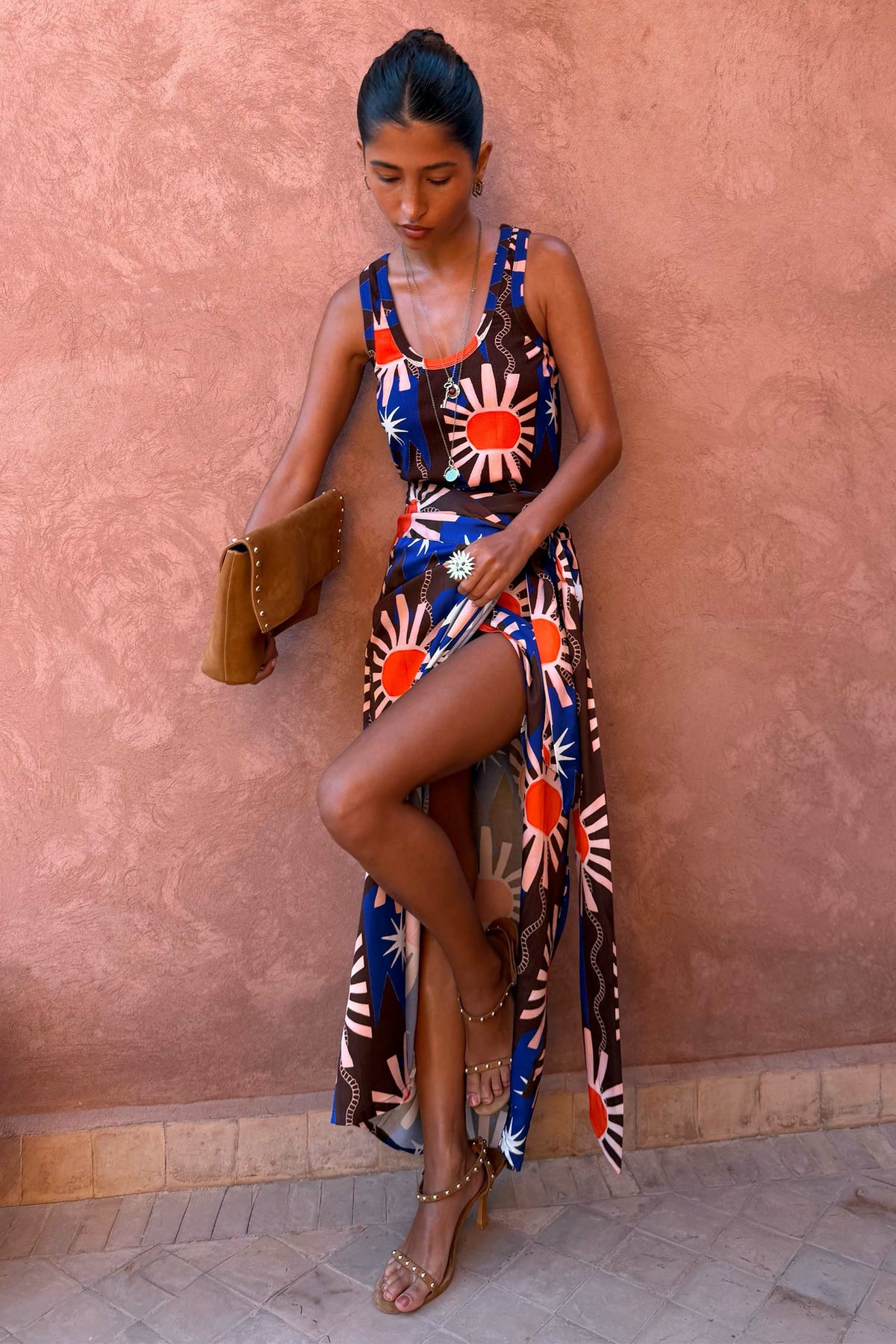 Chocolate & Blue Sun Jaspre Skirt | Never Fully Dressed Classic