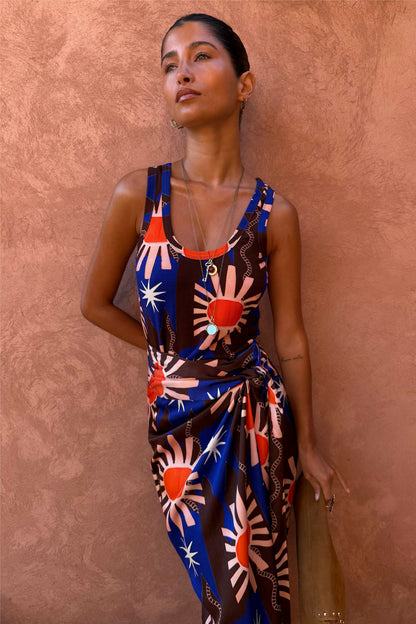Chocolate & Blue Sun Jaspre Skirt | Never Fully Dressed Classic