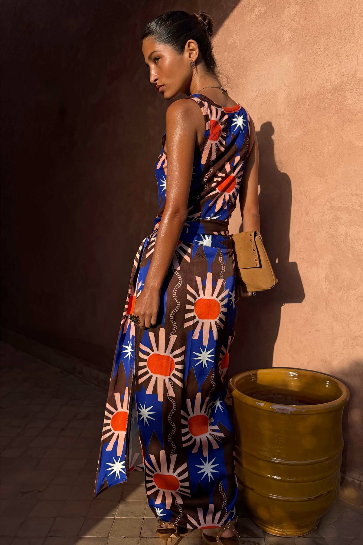 Chocolate & Blue Sun Jaspre Skirt | Never Fully Dressed Classic