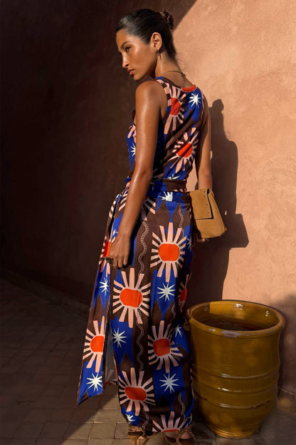 Chocolate & Blue Sun Jaspre Skirt | Never Fully Dressed Classic