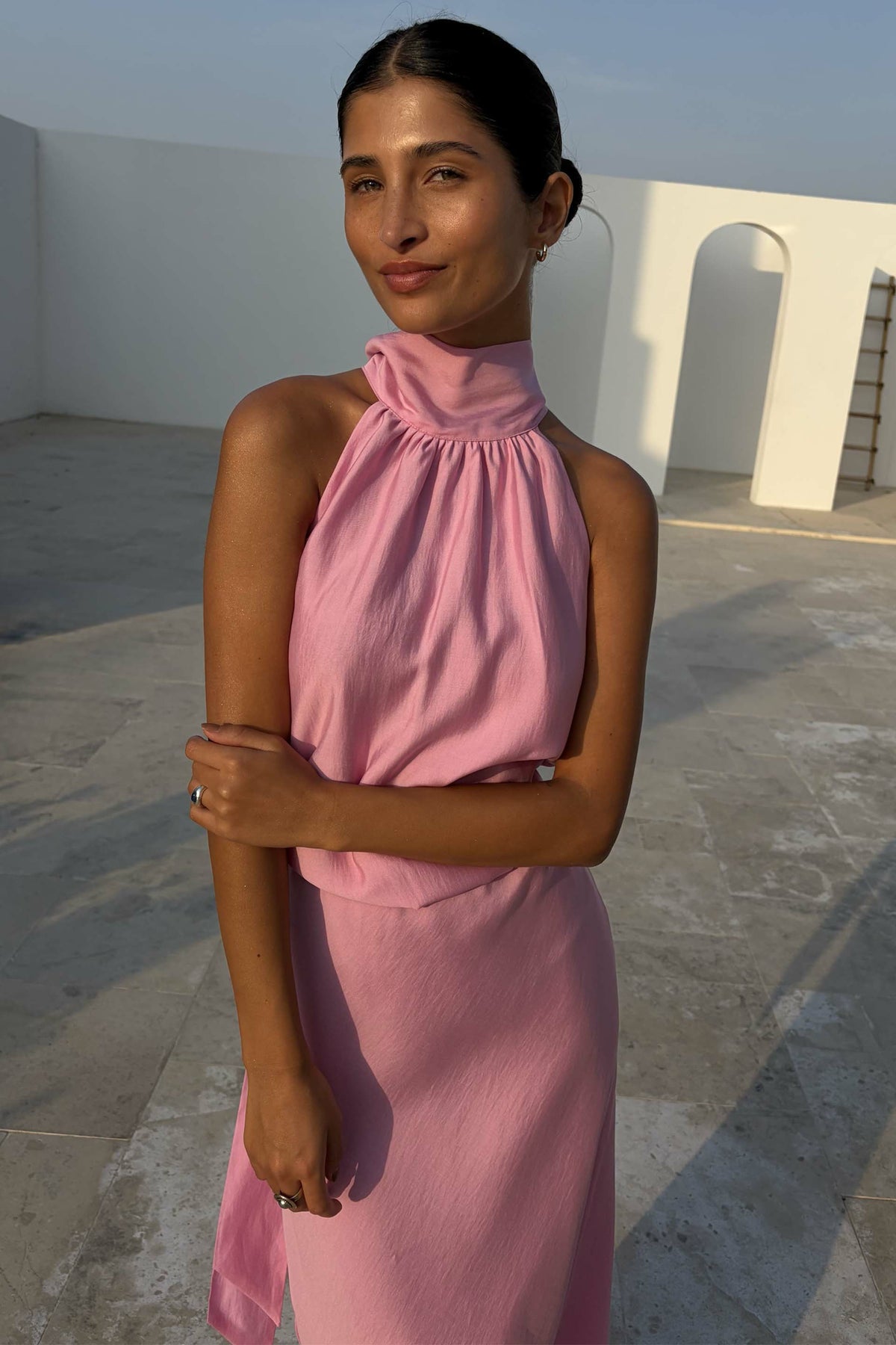 Pink Billie Multi-wear Halterneck Top | Never Fully Dressed Essential
