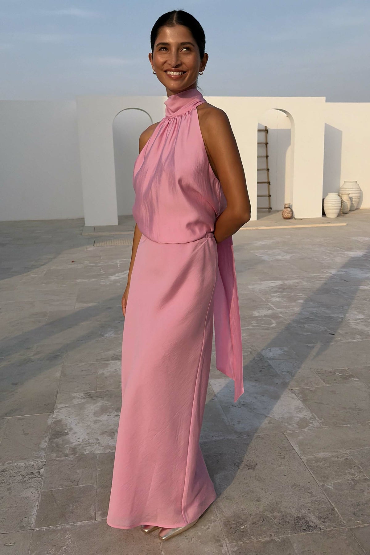 Pink Billie Multi-wear Halterneck Top | Never Fully Dressed Essential