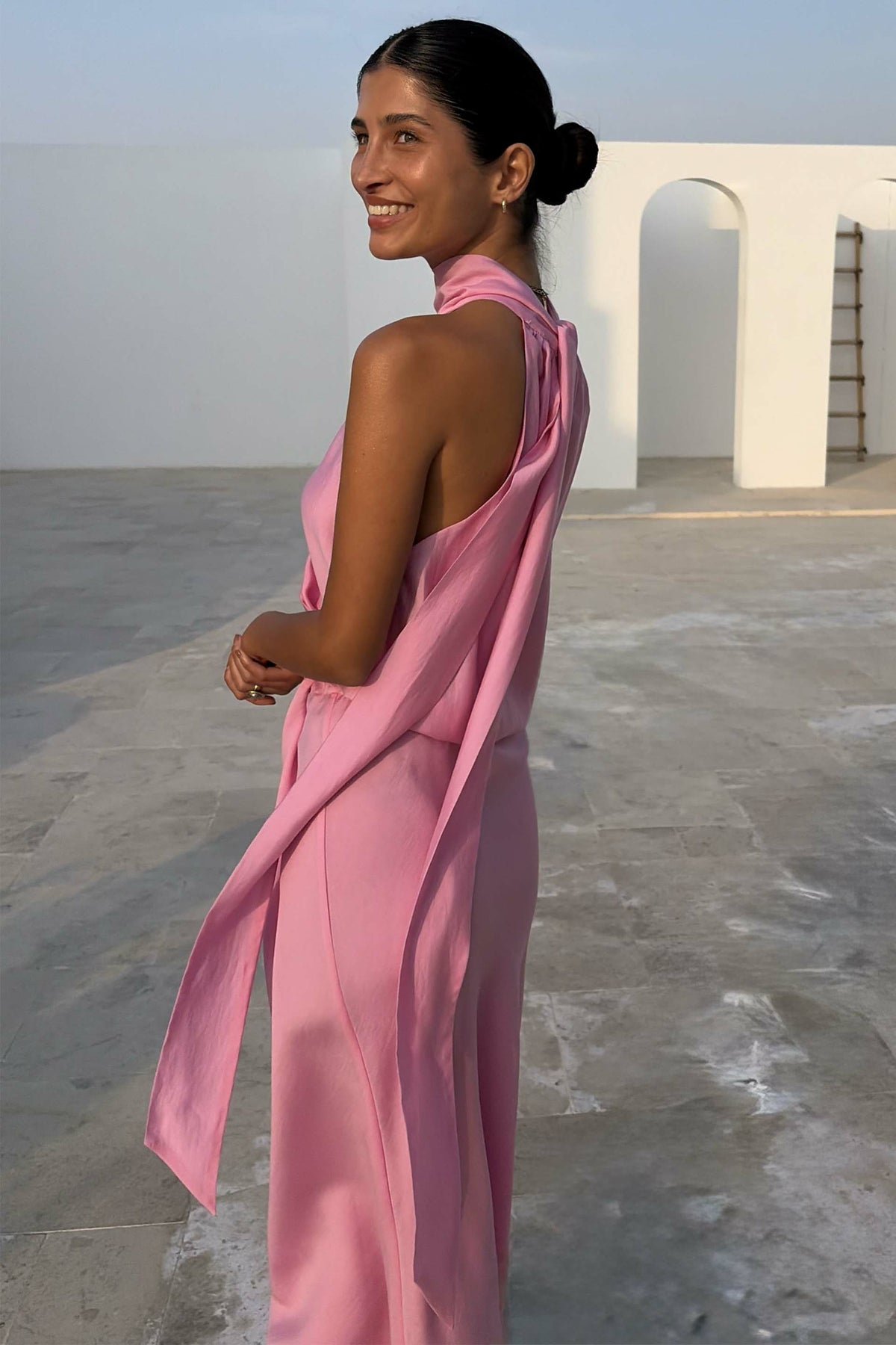 Pink Billie Multi-wear Halterneck Top | Never Fully Dressed Essential