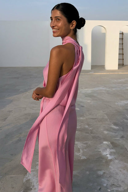 Pink Billie Multi-wear Halterneck Top | Never Fully Dressed Essential