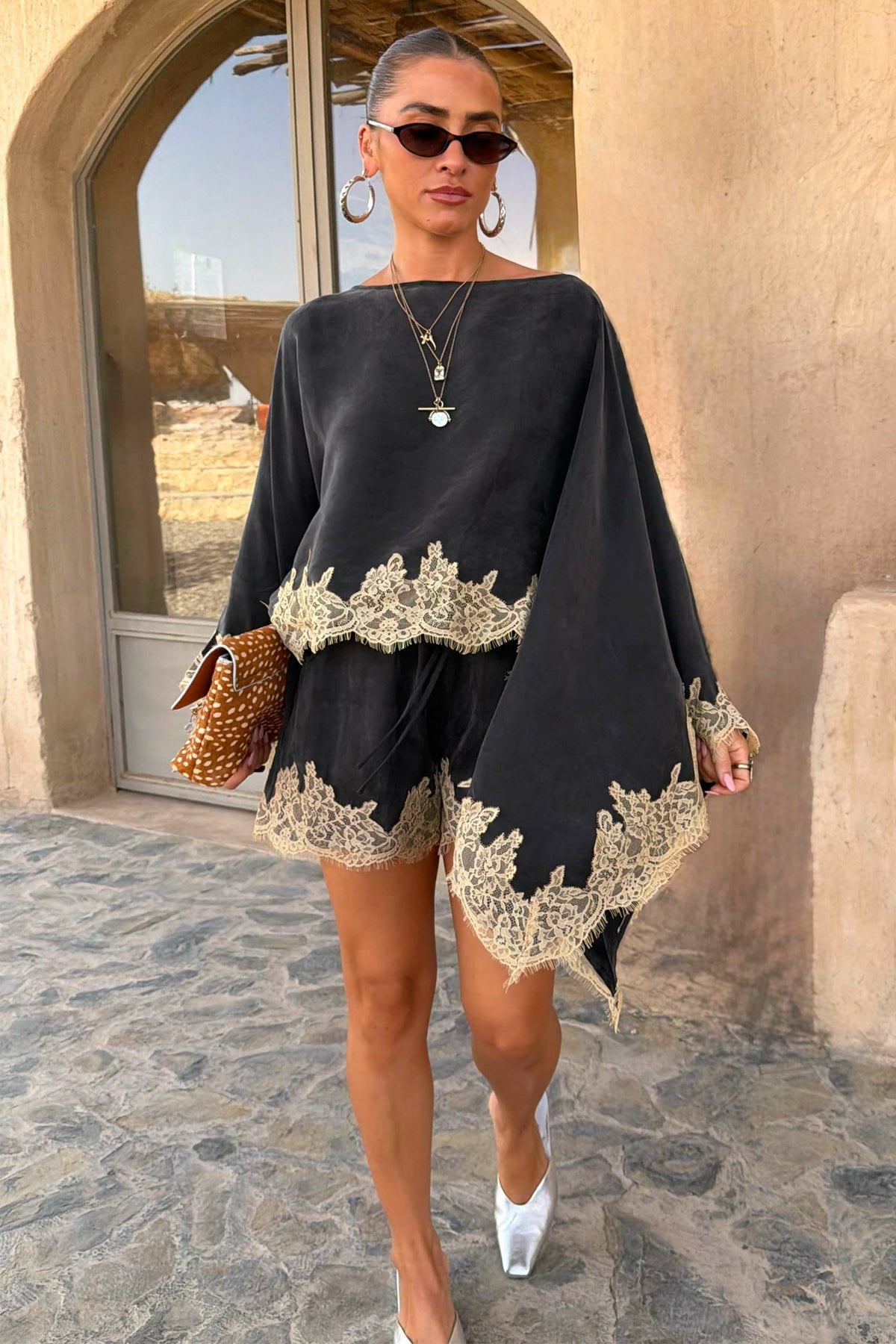 Grey Lace Maeva Shorts | Never Fully Dressed Best Seller