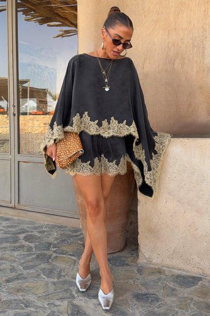 Grey Lace Maeva Shorts | Never Fully Dressed Best Seller